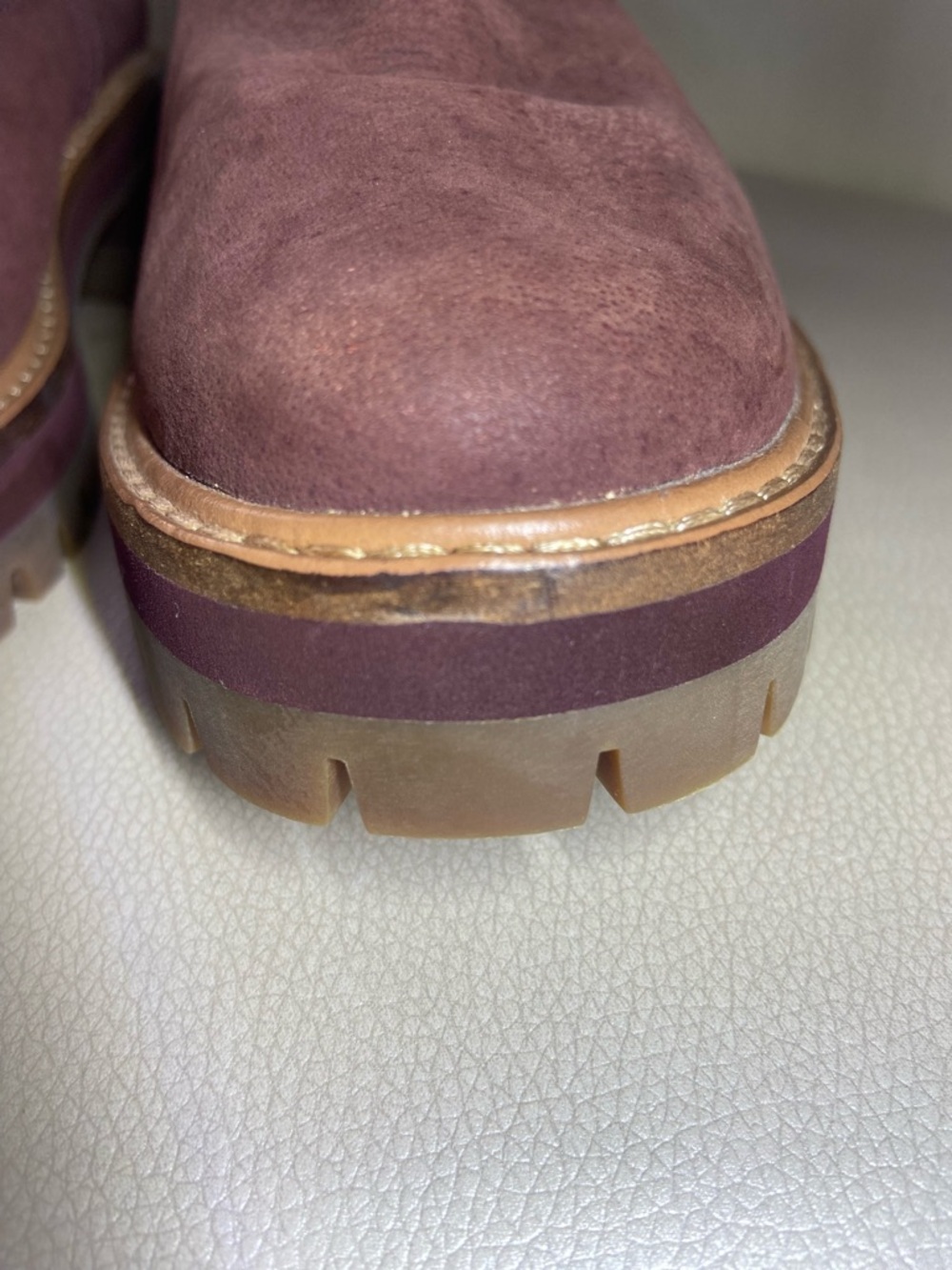 Timberland Burgundy Suede Chelsea Lug Ankle Boots, size:6.5 - Picture 11 of 11